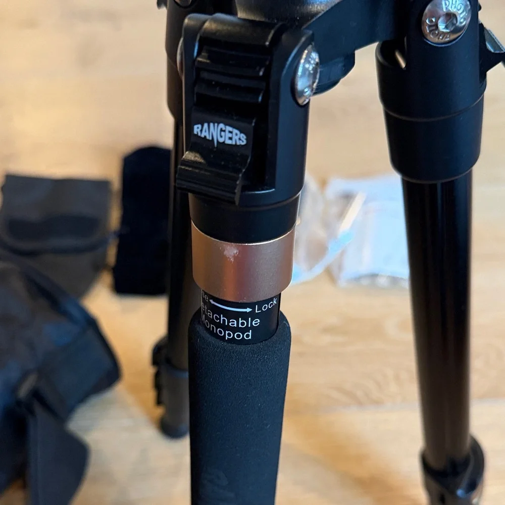 Rangers 57” Ultra Compact & Lightweight Aluminum Tripod with 360° Panorama Ball